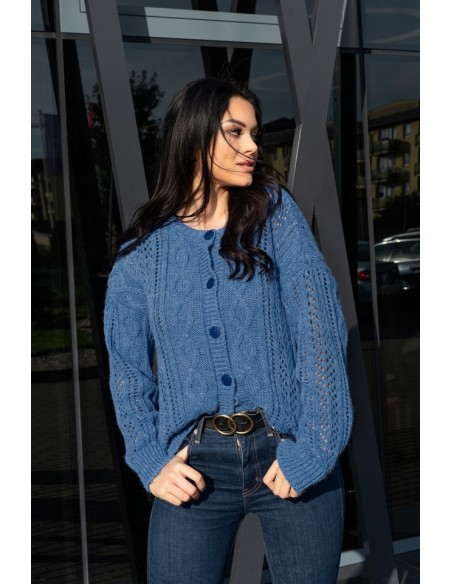 Boniqe sweater ladies' fastened openwork pattern jeans, Merribel