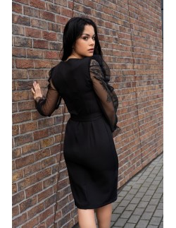 Ereve dress women's midi with decorative sleeves black,... 2