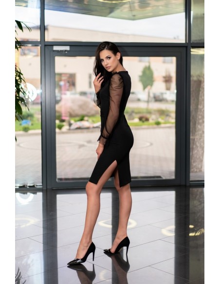 Ereve dress women's midi with decorative sleeves black, Merribel d08