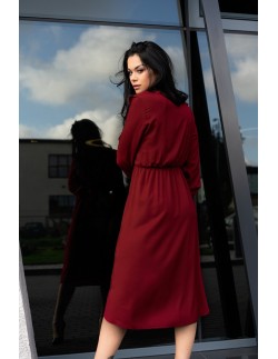 Ratsim dress women's midi with long sleeve cherry,... 2