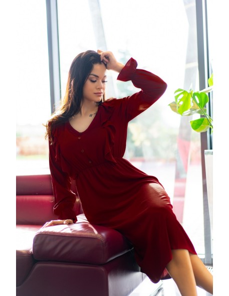 Ratsim dress women's midi with long sleeve...