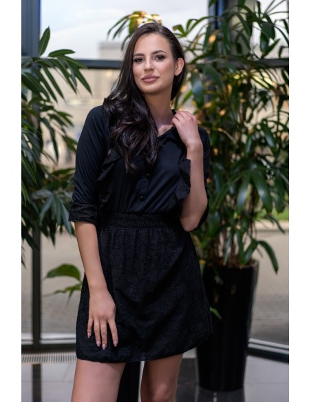 Rien dress women's mini with 3/4 sleeve black, Merribel d1006