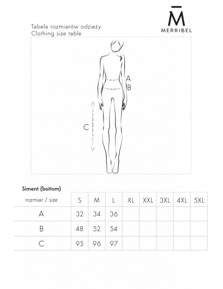 Siment dres komplet damski bluza i spodnie granatowy, Merribel 1109