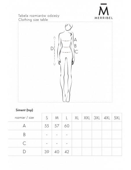 Siment dres komplet damski bluza i spodnie granatowy, Merribel 1109
