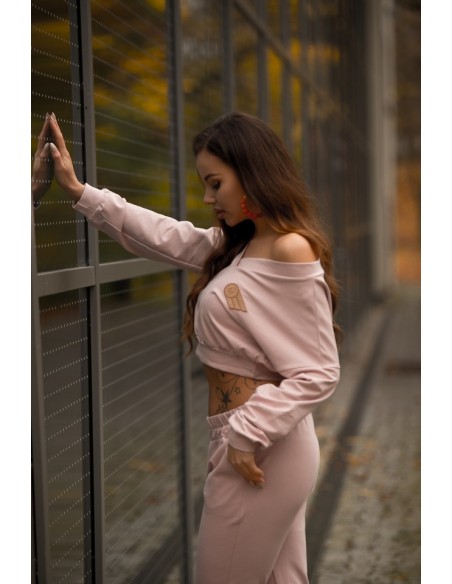 Siment tracksuit set ladies' blouse and trousers powdery, Merribel 1109