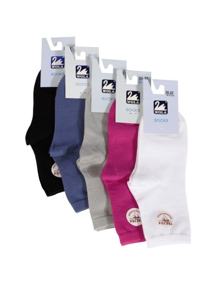 Socks smooth with elastane 6-11 lat, Wola