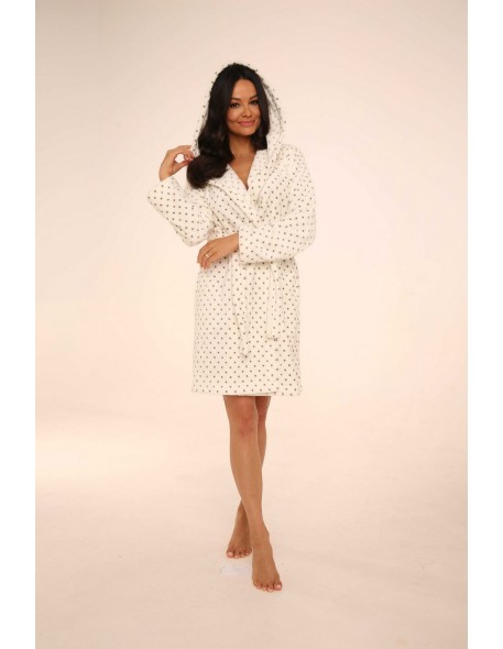 Melanie bathrobe short with hood, De Lafense 546