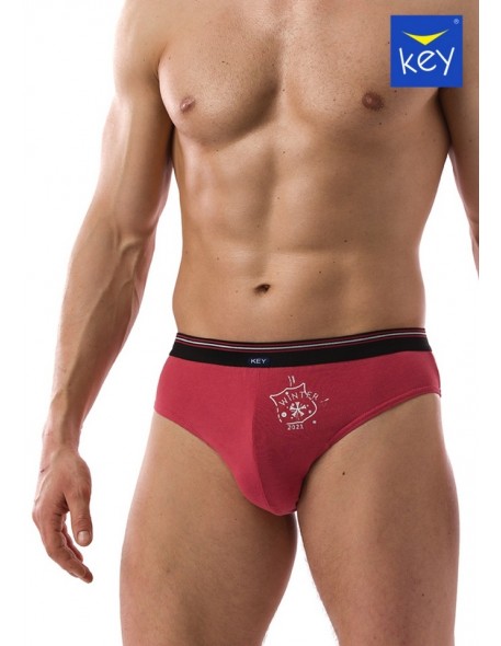 Briefs men's with szeroką gumą wielopak Key MPP 763 B21 2-pack