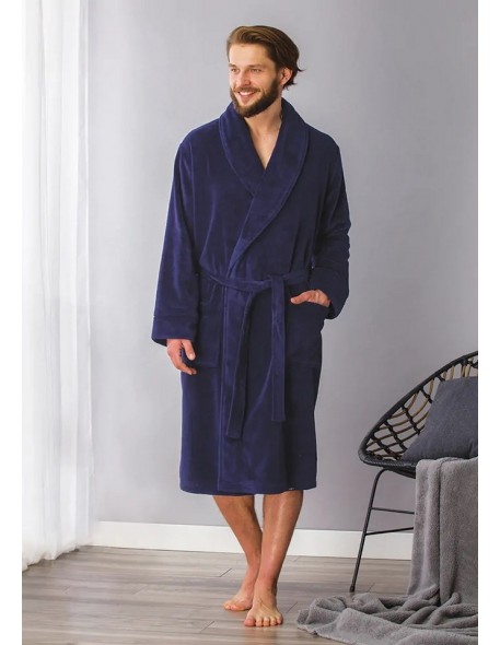 Bathrobe male ciepły long Key MGL 191 B21