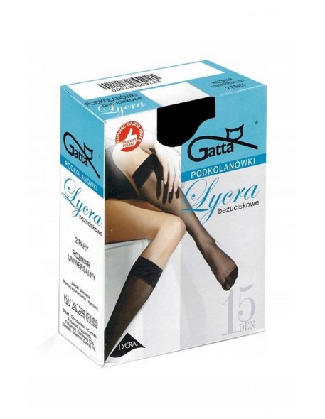 Knee pressure-free lycra wielopak Gatta 15 den 2 pary