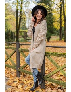 Kardigan Jacket Marynarka Delaina Beige, Merribel