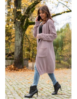 Kardigan Żakiet Marynarka Delaina Dusty Rose, Merribel