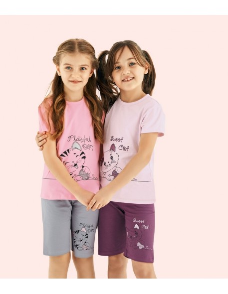 pajamas for girls with short sleeve Donella 10128