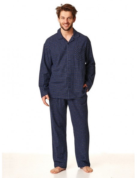 Pajamas men's flanelowa rozpinana long Key MNS 429 B22 3xl-4xl