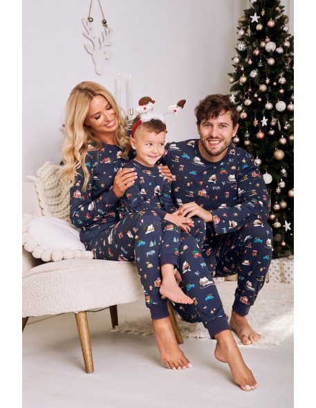 Pajamas świąteczna boyish 122-140 long Taro Mikołaj 2838