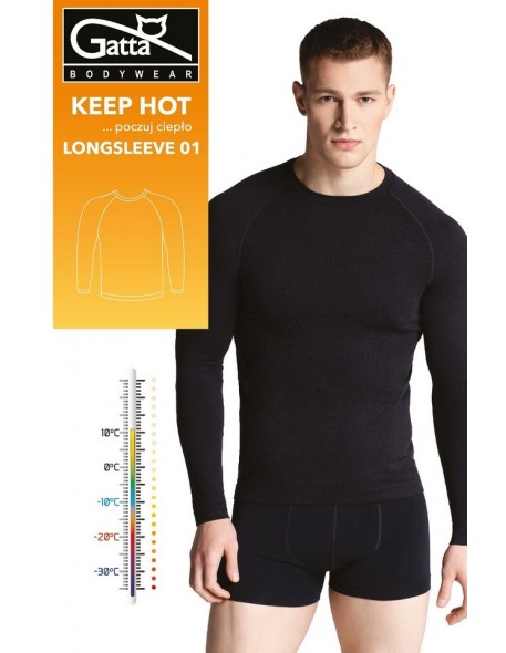 Undershirt thermoactive with long sleeve Gatta Longsleeve Men 01 Keep Hot