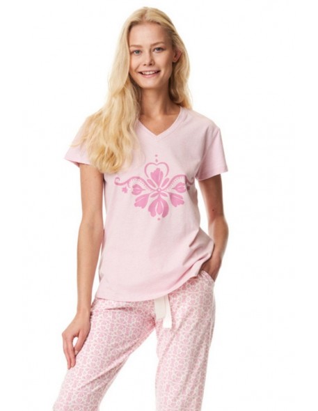 Bawełniana piżama damska letnia Key LNS 461 A23 