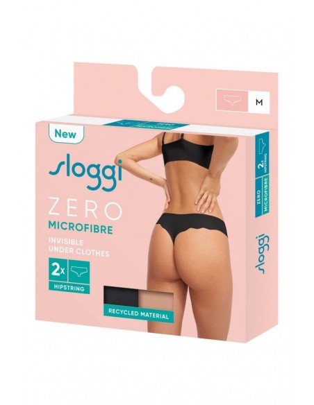 Brazilians 2 Pak Sloggi Zero Microfibre 2.0 Hipstring 2P