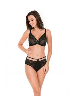 Czarne koronkowe figi Mediolano Nero 19161, komfortowe 2