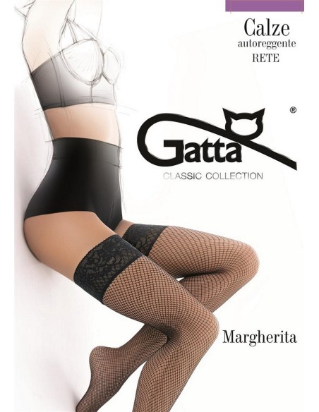 Stockings self-supporting fishnet stockings Gatta Margherita 01