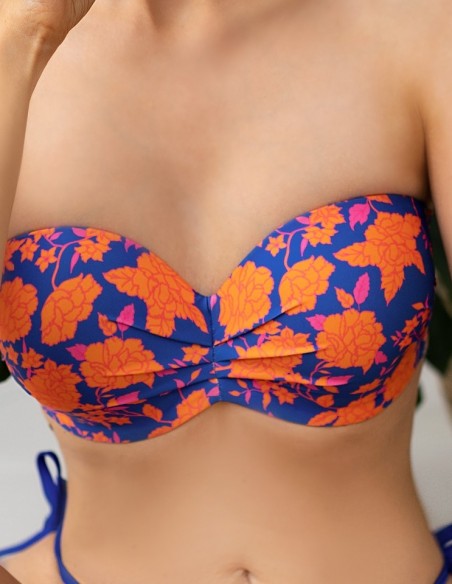 Biustonosz kąpielowy bardotka usztywniany Krisline Rodos mhm 