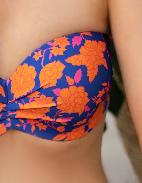 Biustonosz kąpielowy bardotka usztywniany Krisline Rodos mhm 