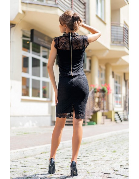 Nomades set ladies' blouse and skirt black,...