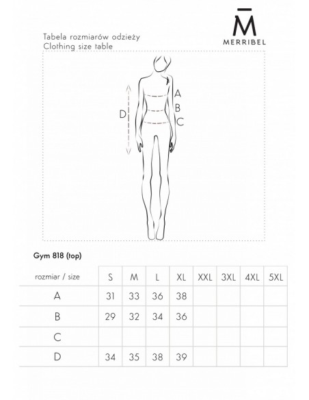 Gym komplet damski legginsy i top niebieski, Merribel 818