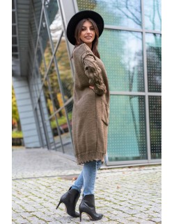 Kardigan Jacket Marynarka Delaina Mocca, Merribel 2