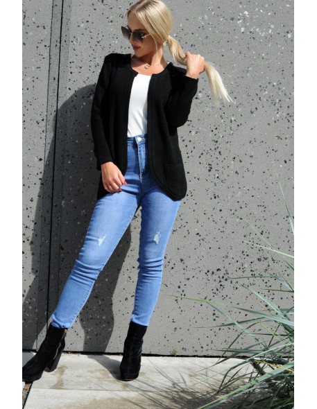 Kardigan Żakiet Marynarka Hetiena Black, Merribel