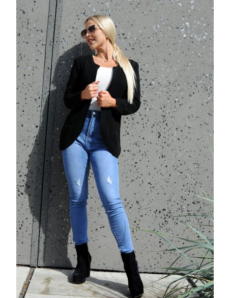 Kardigan Żakiet Marynarka Hetiena Black, Merribel