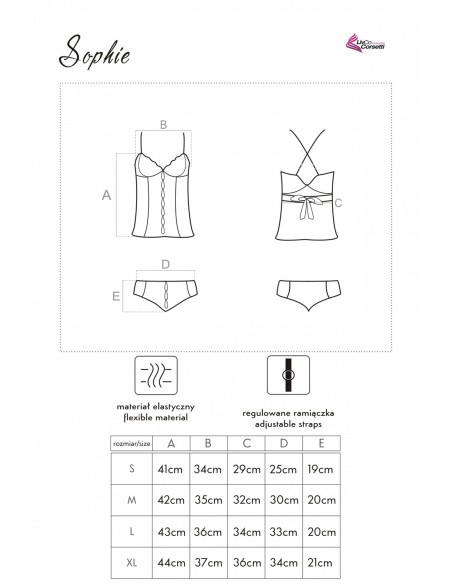 Sophie koszulka nocna z figami biała, Livia Corsetti lc 13053 
