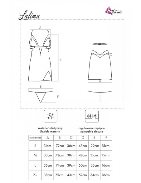 Lalima t-shirt night with thongs black, Livia Corsetti lc 13428