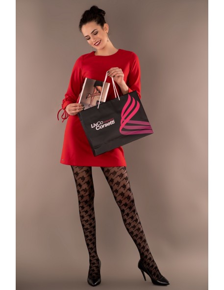 Zagzig rAjstopy patterned 20 den black, Livia...