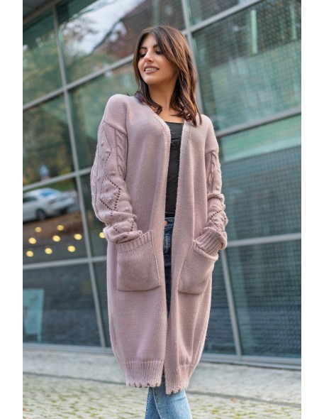 Kardigan Żakiet Marynarka Delaina Dusty Rose,...