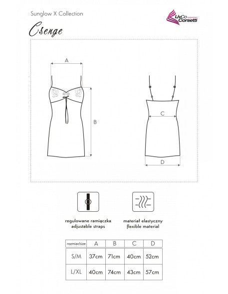 Csenge koszulka nocna satynowa, Livia Corsetti...