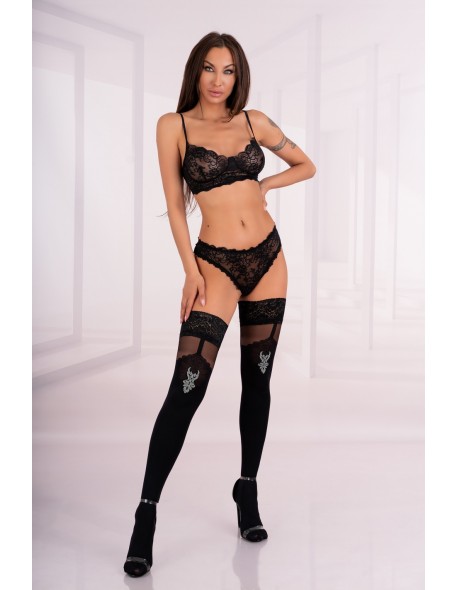 Stockings Valentina 40DEN Silver, Livia Corsetti