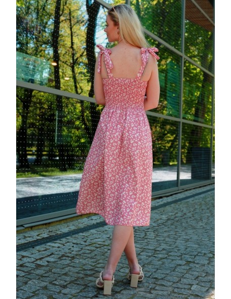 Greta letnia zwiewna dress za kolano, Merribel