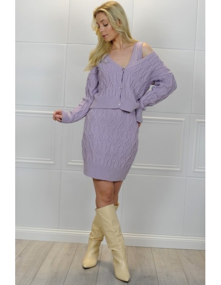 komplet sweterkowy Zumbia Liliowy/Lilac, Merribel