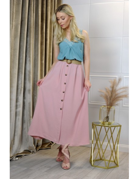 zwiewna long skirt Lulineta Różowa/Pink, Merribel