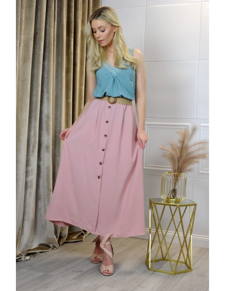 zwiewna long skirt Lulineta Różowa/Pink, Merribel