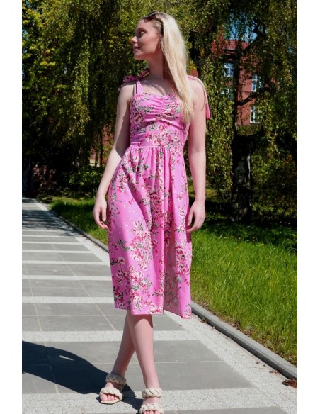 Willa letnia zwiewna dress za kolano, Merribel