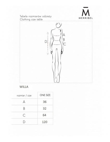 Willa letnia zwiewna dress za kolano, Merribel