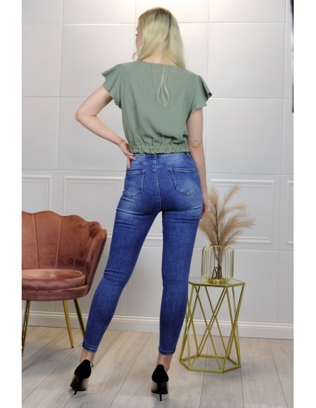 elastyczne jeansowe trousers rurki Callinera Niebieskie/Blue, Merribel