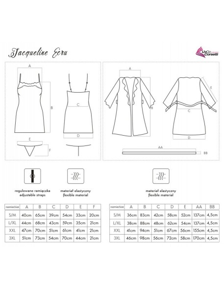 Jacqueline set t-shirt + bathrobe + briefs...