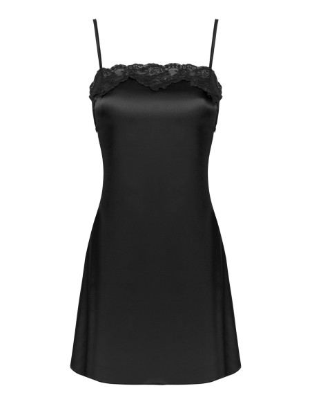 Jacqueline komplet koszulka + szlafrok + figi czarny, Livia Corsetti lc 90249 