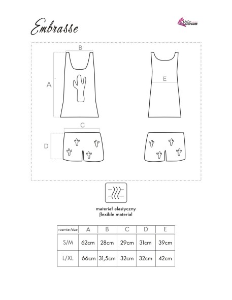 Embrasse pajamas women's with shorts, Livia...