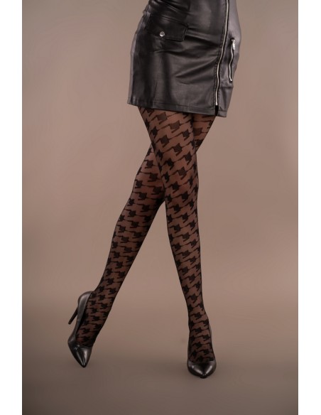 Zagzig rAjstopy patterned 20 den black, Livia Corsetti