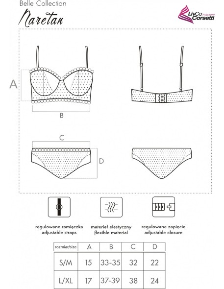 Zmysłowy komplet Naretan LC 90611 Est Belle...
