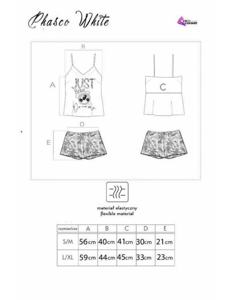 Pajamas Phasco White 2413, Livia Corsetti